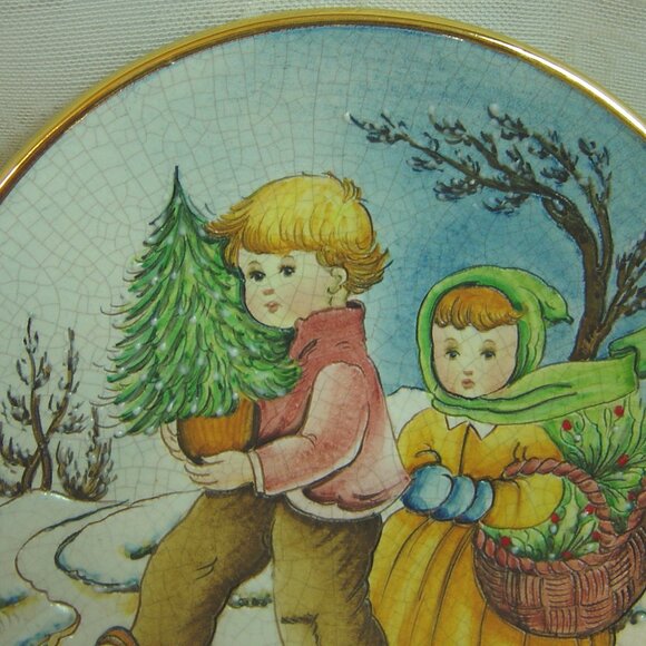 Vintage Veneto Flair plate by V. Tiziano--"Heading Home"--1980 - Picture 3 of 5